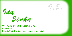 ida sinka business card